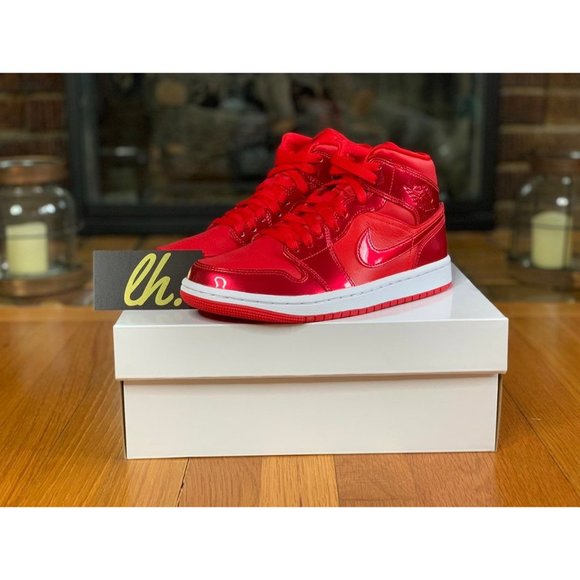 Size 6.5 w Air Jordan 1 Mid SE  “Pomegranate” - Picture 2 of 5